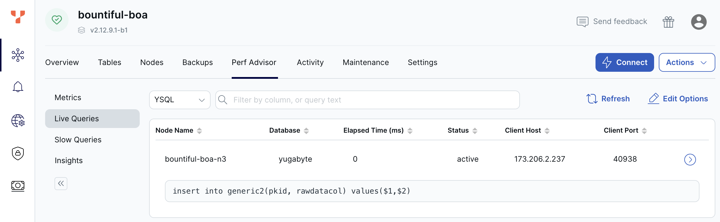 Cluster Live Queries